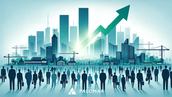 An abstract image showcasing a city skyline amidst vibrant colors, symbolizing the potential of emerging markets for commercial real estate investment.