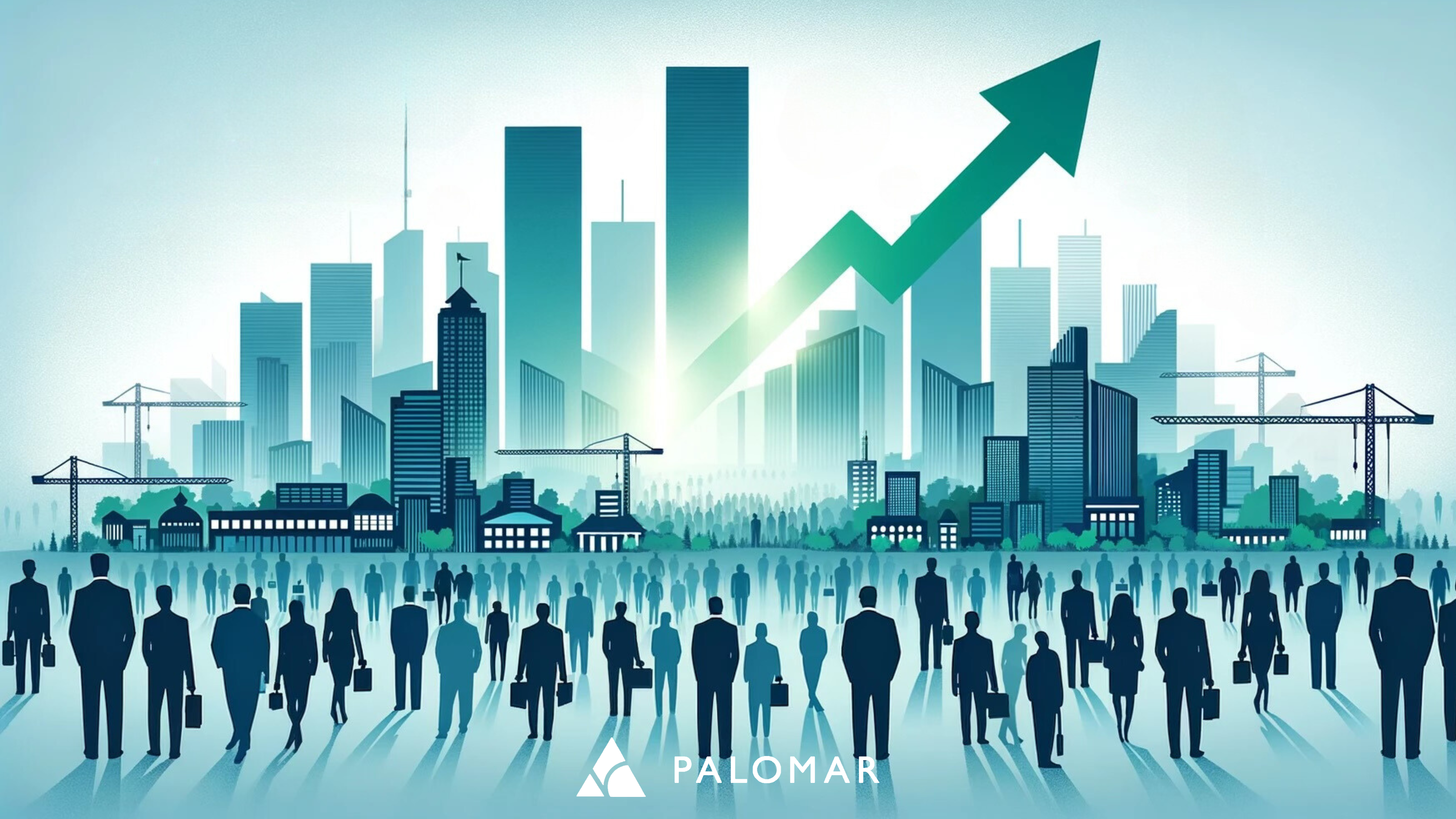 An abstract image showcasing a city skyline amidst vibrant colors, symbolizing the potential of emerging markets for commercial real estate investment.